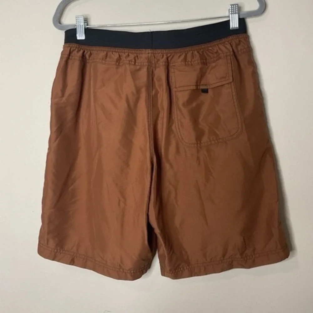 Prana Orange/Brown Mojo Stretch Running‎ Active Yoga Shorts Men Large Cambodia